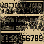 Custom Black Vegas Gold 3D Pattern Abstract Brush Stroke Authentic Football Jersey