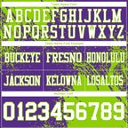 Custom Purple White-Neon Green 3D Pattern Abstract Brush Stroke Authentic Football Jersey