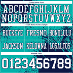 Custom Aqua White-Navy 3D Pattern Abstract Brush Stroke Authentic Football Jersey