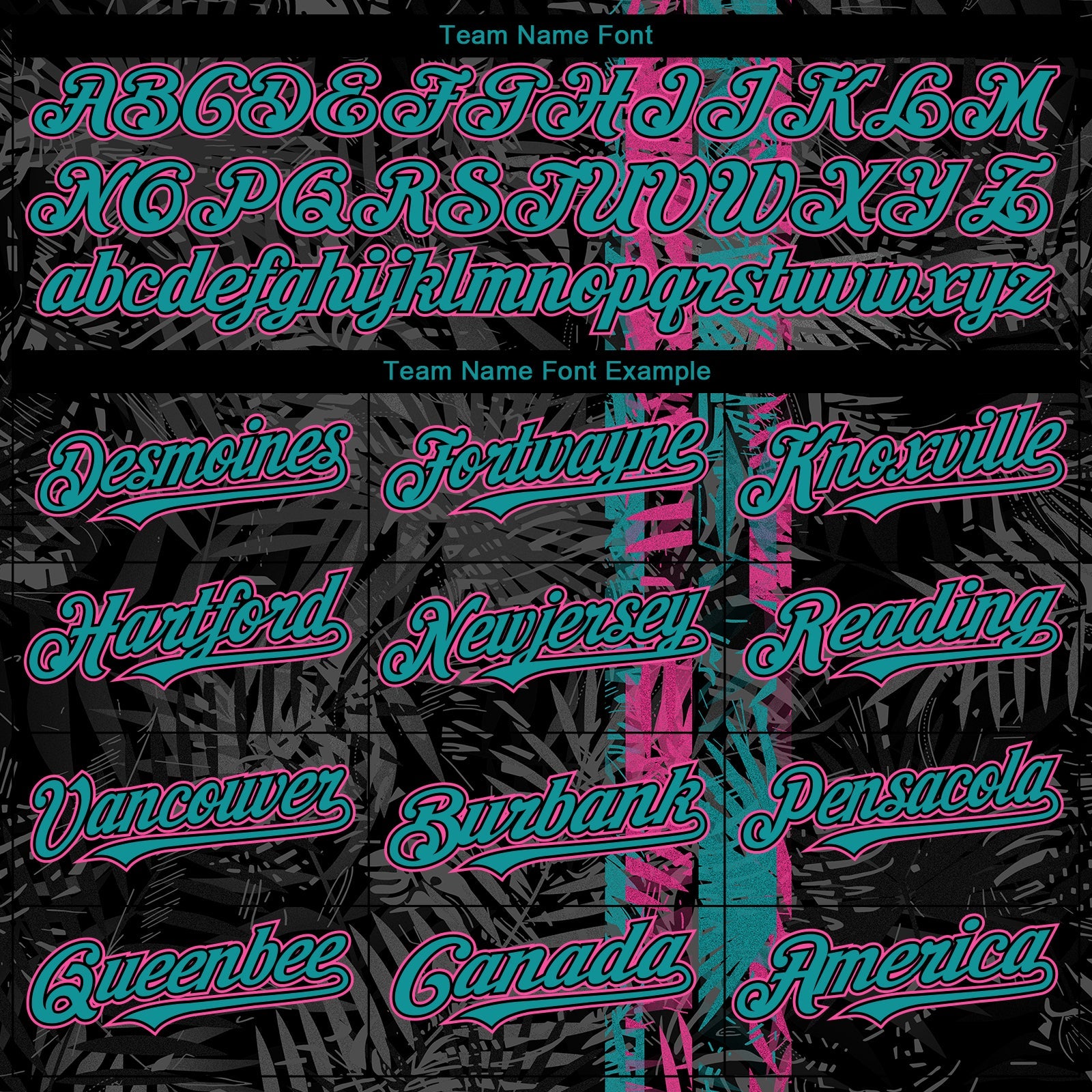 Custom Black Pink-Teal 3D Hawaii Tropical Palm Leaves Authentic Baseball Jersey