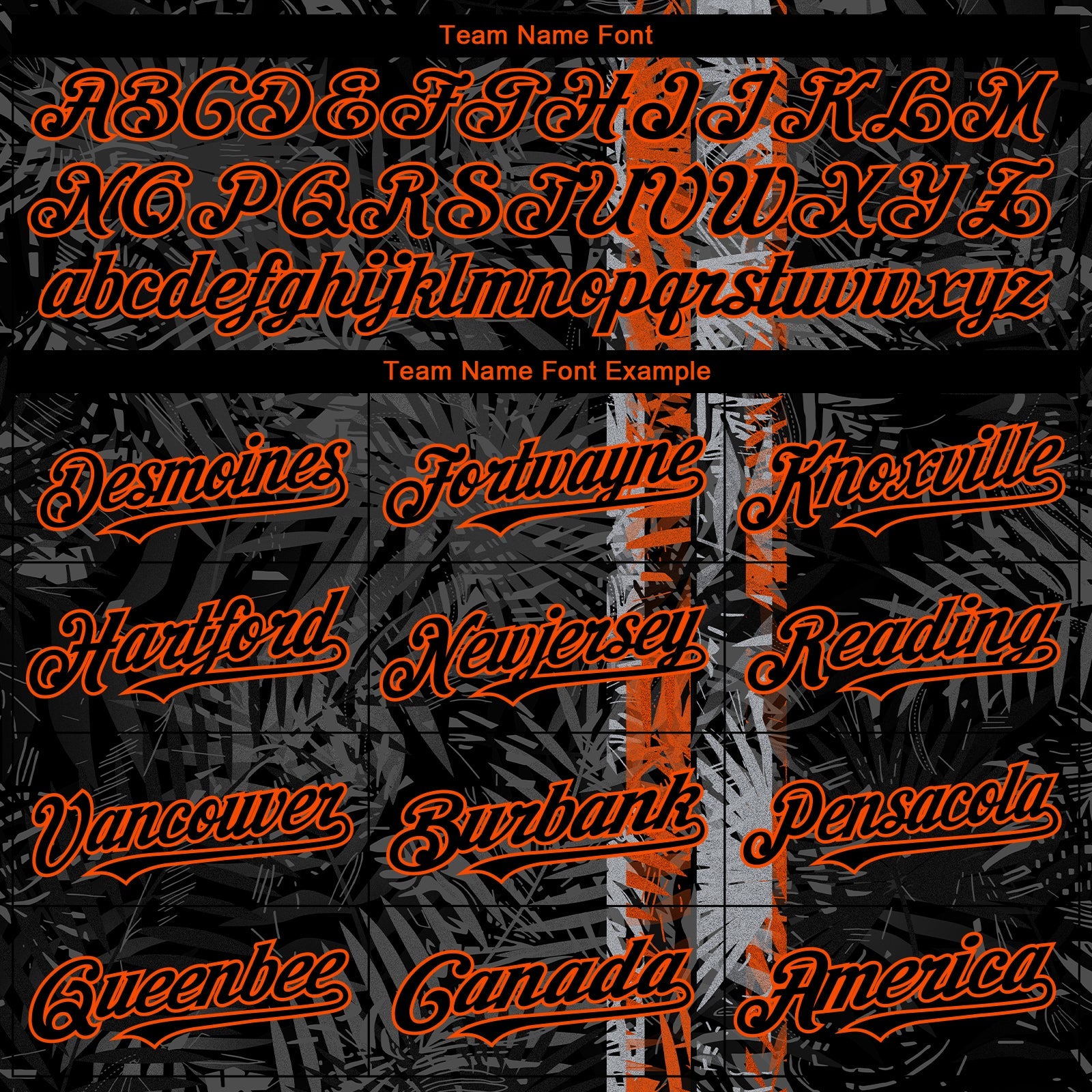 Custom Black Orange 3D Hawaii Tropical Palm Leaves Authentic Baseball Jersey