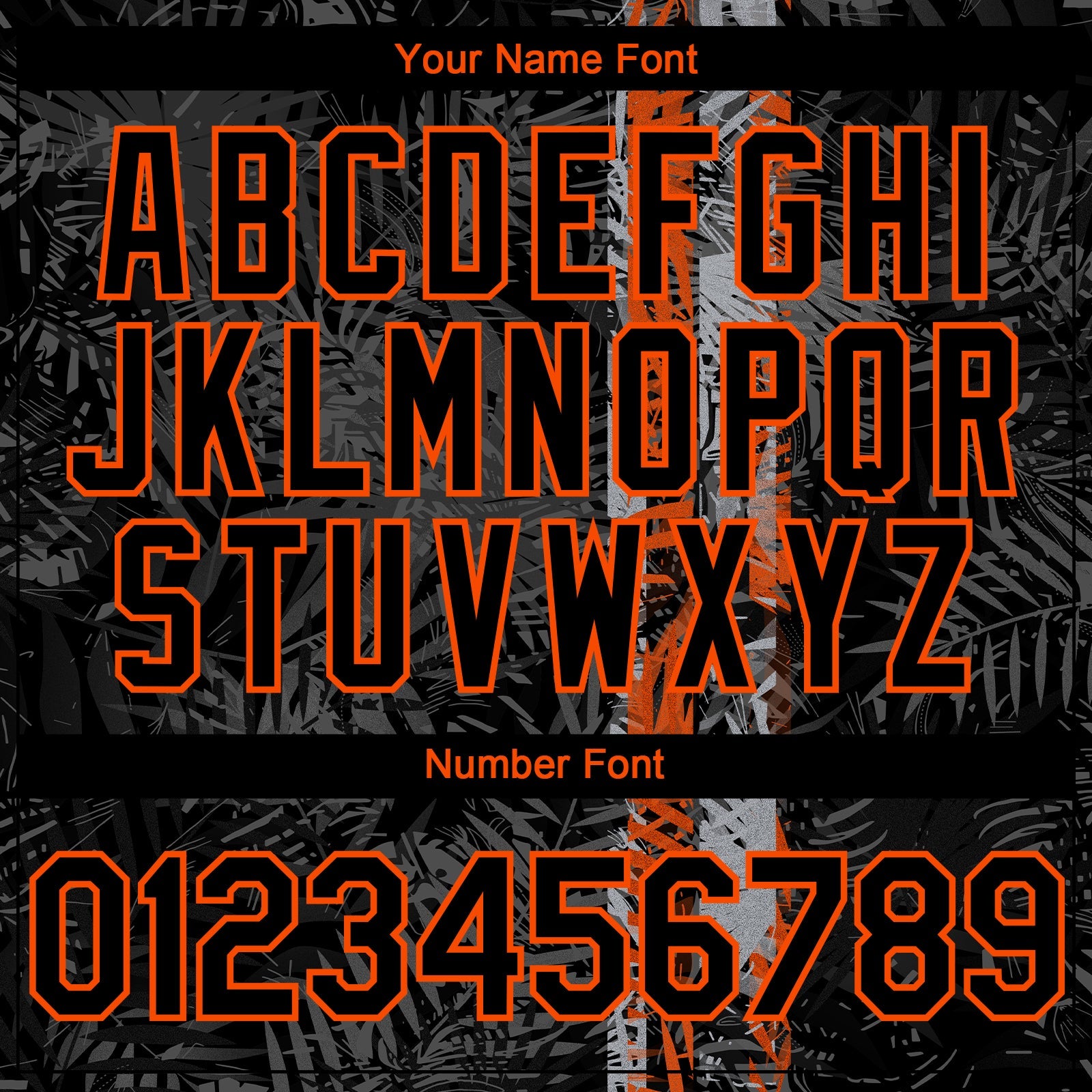 Custom Black Orange 3D Hawaii Tropical Palm Leaves Authentic Baseball Jersey