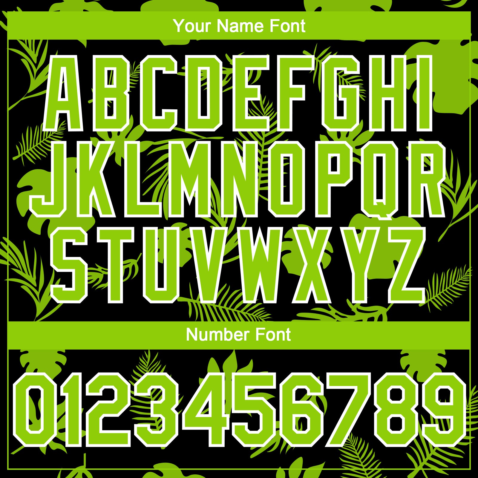 Custom Black Neon Green-White 3D Hawaii Palm Leaves Authentic Baseball Jersey