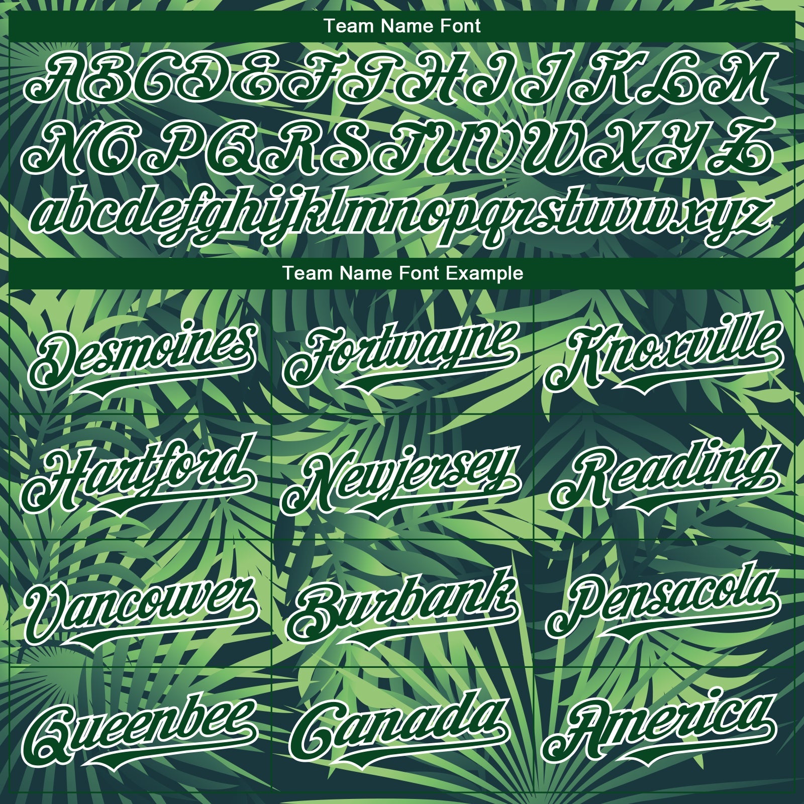 Custom Green White 3D Hawaii Palm Leaves Authentic Baseball Jersey