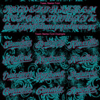 Custom Black Pink-Teal 3D Pattern Design Flower Authentic Baseball Jersey