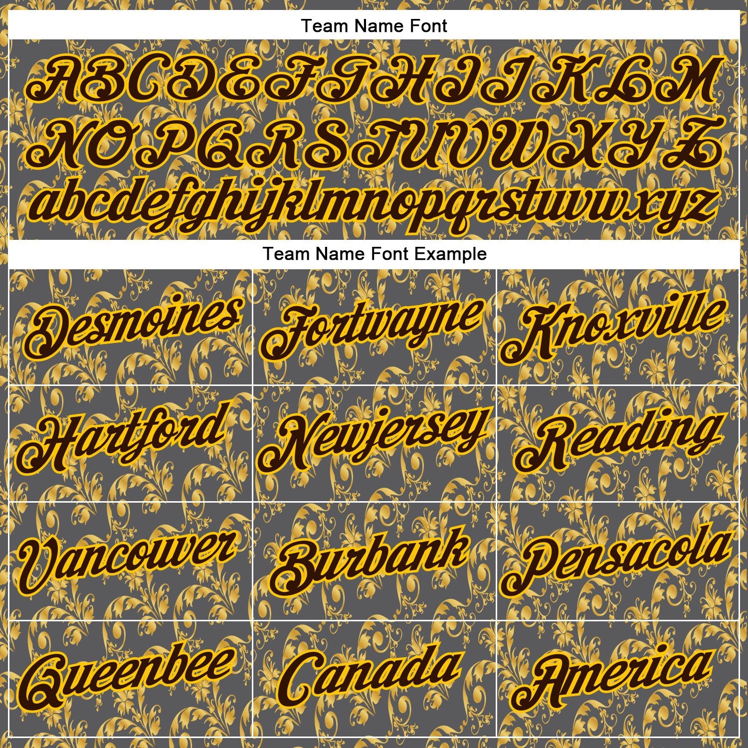 Custom Stitched Steel Gray Brown-Yellow 3D Pattern Design Golden Subtle Floral Sports Pullover Sweatshirt Hoodie