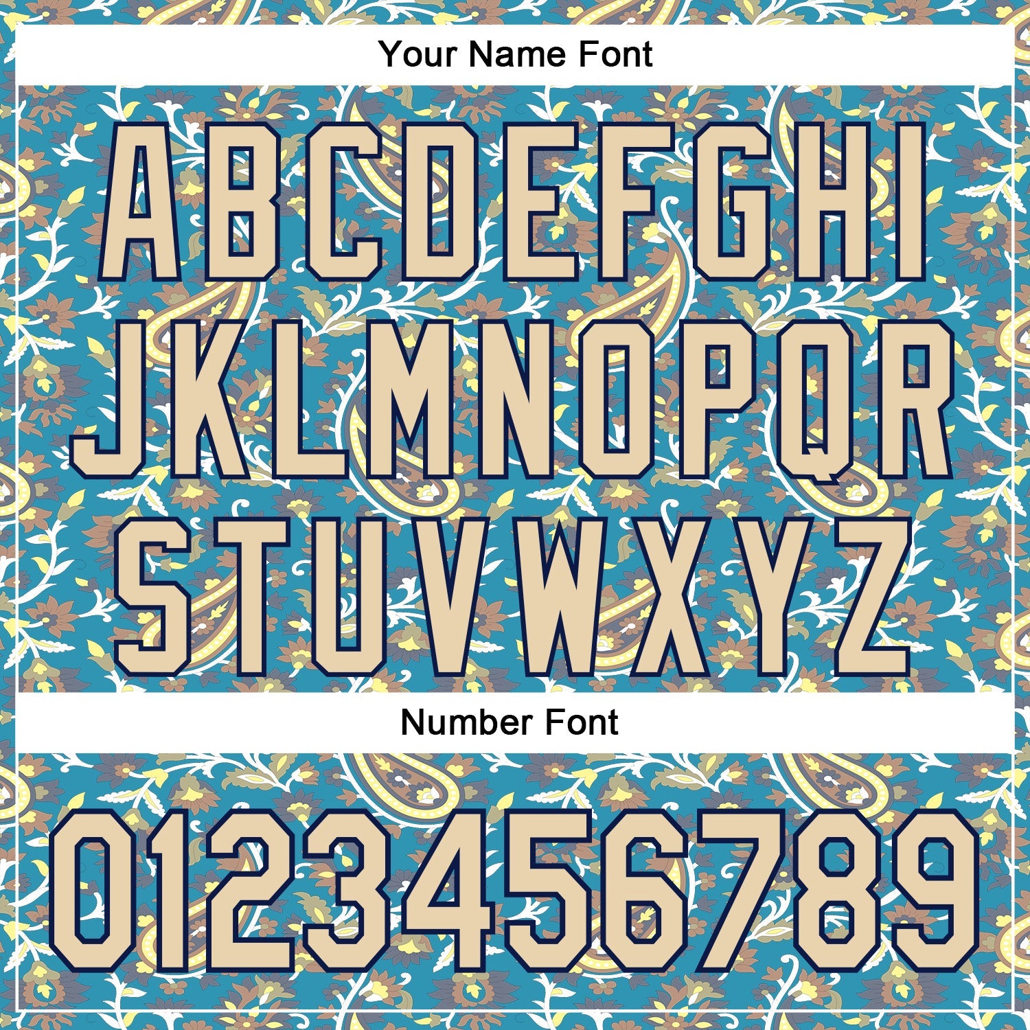 Custom Stitched Panther Blue City Cream-Brown 3D Pattern Design Ethnic Paisley Floral Bandana Sports Pullover Sweatshirt Hoodie