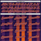 Custom Purple Orange-Bay Orange 3D Pattern Design Sunset Gradient Stripe Sportswear Performance T-Shirt