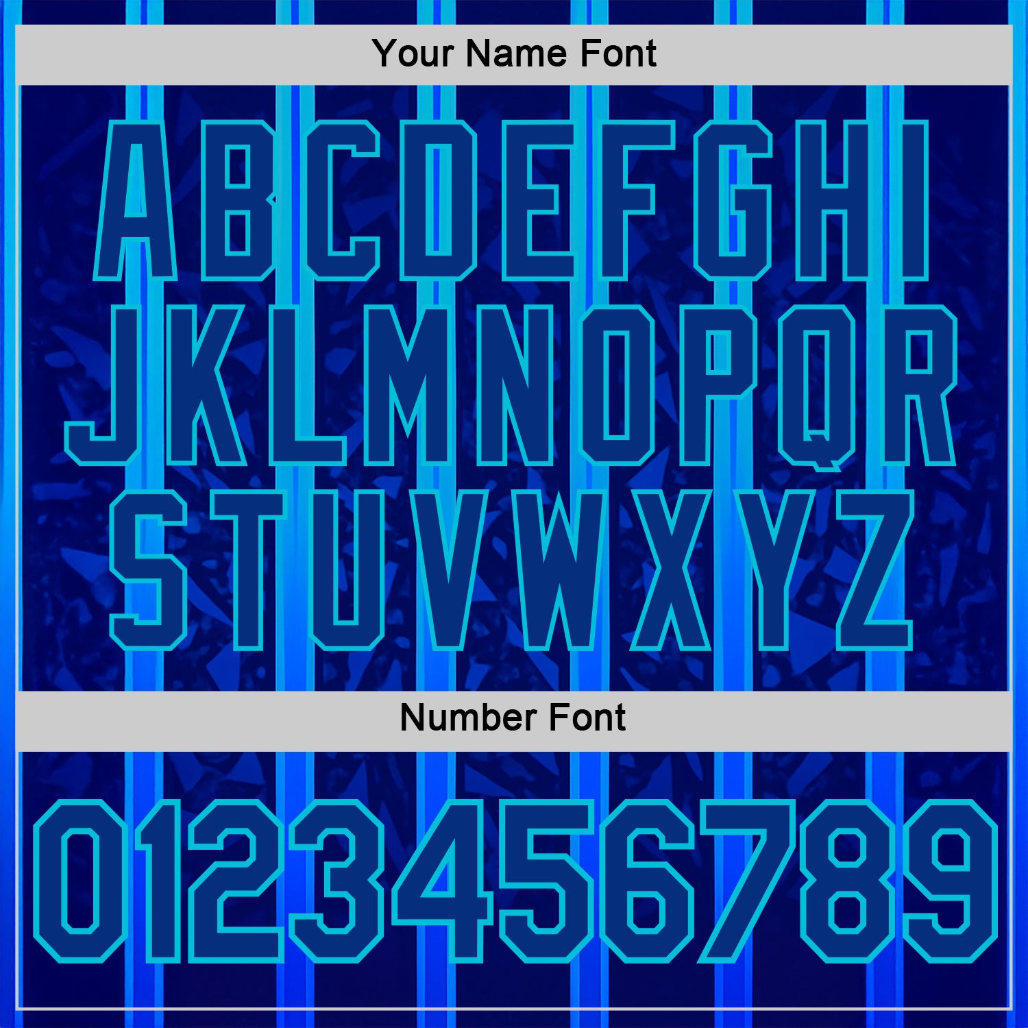 Custom Blue Royal-Lakes Blue 3D Pattern Design Classic Geometric Shape Stripe Sportswear Performance T-Shirt