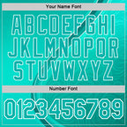 Custom Green Aqua-White 3D Pattern Design Sportswear Performance T-Shirt