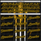 Custom Black Yellow 3D Pattern Design Germany Stripe Sportswear Performance T-Shirt