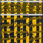 Custom Yellow Black 3D Pattern Design Stripe Sportswear Performance T-Shirt