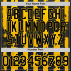 Custom Yellow Black 3D Pattern Design Stripe Sportswear Performance T-Shirt