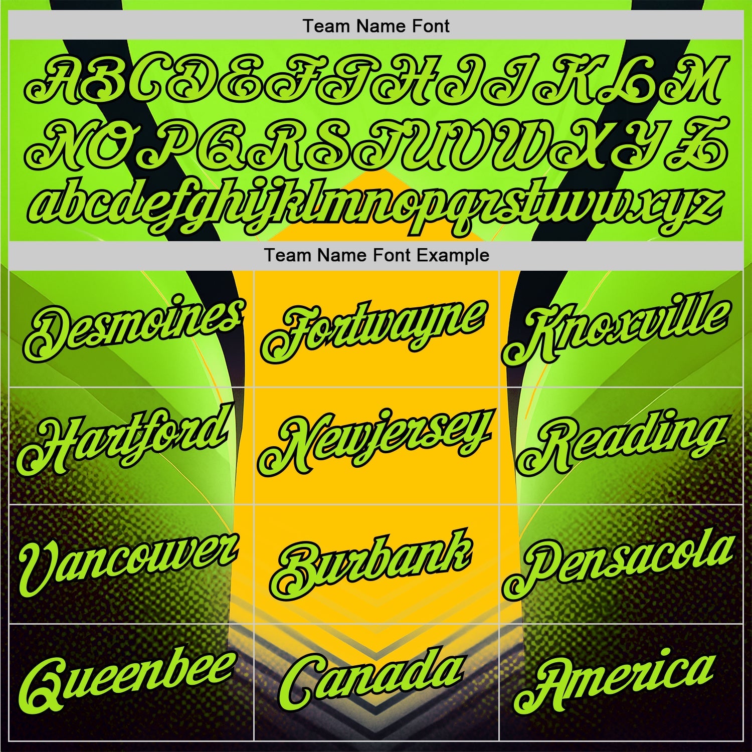 Custom Green Neon Green Yellow-Black 3D Pattern Design Color Block Arrow Sportswear Performance T-Shirt