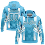 Custom Stitched Blue Panther Blue-White 3D Pattern Design Argentine Inspired Geometric Shape Sportswear Pullover Sweatshirt Hoodie