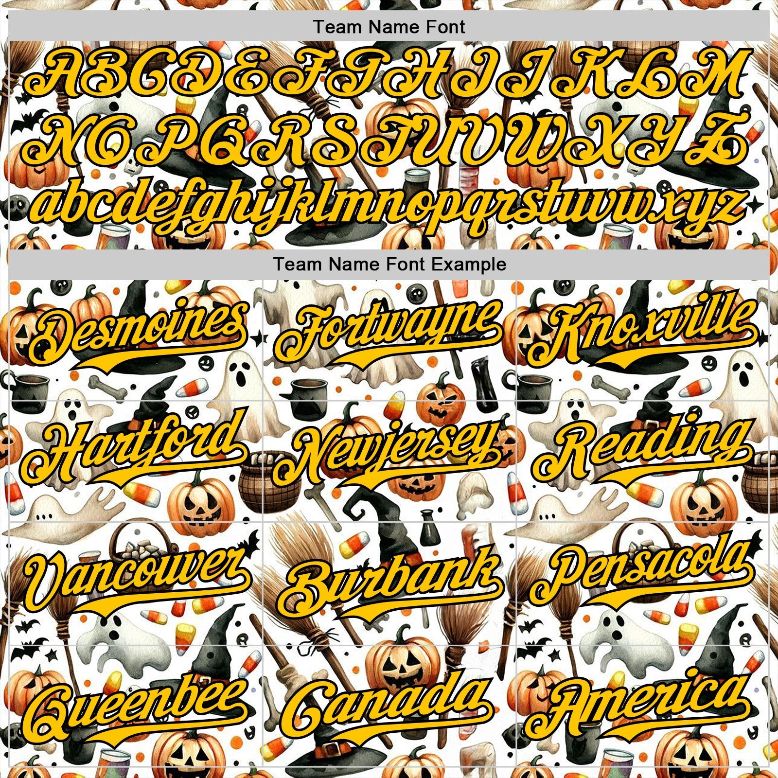 Custom White Yellow-Black 3D Halloween Spooky Pumpkin Authentic Baseball Jersey