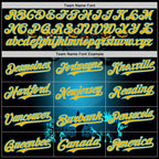 Custom Black Gold-Sky Blue 3D Halloween Spooky Pumpkin Zombies Authentic Baseball Jersey