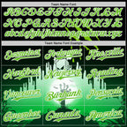 Custom Black Aurora Green-White 3D Halloween Spooky Zombies Scratch Authentic Baseball Jersey