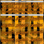 Custom Orange Bay Orange-Black 3D Halloween Spooky Pumpkin Stripe Authentic Baseball Jersey