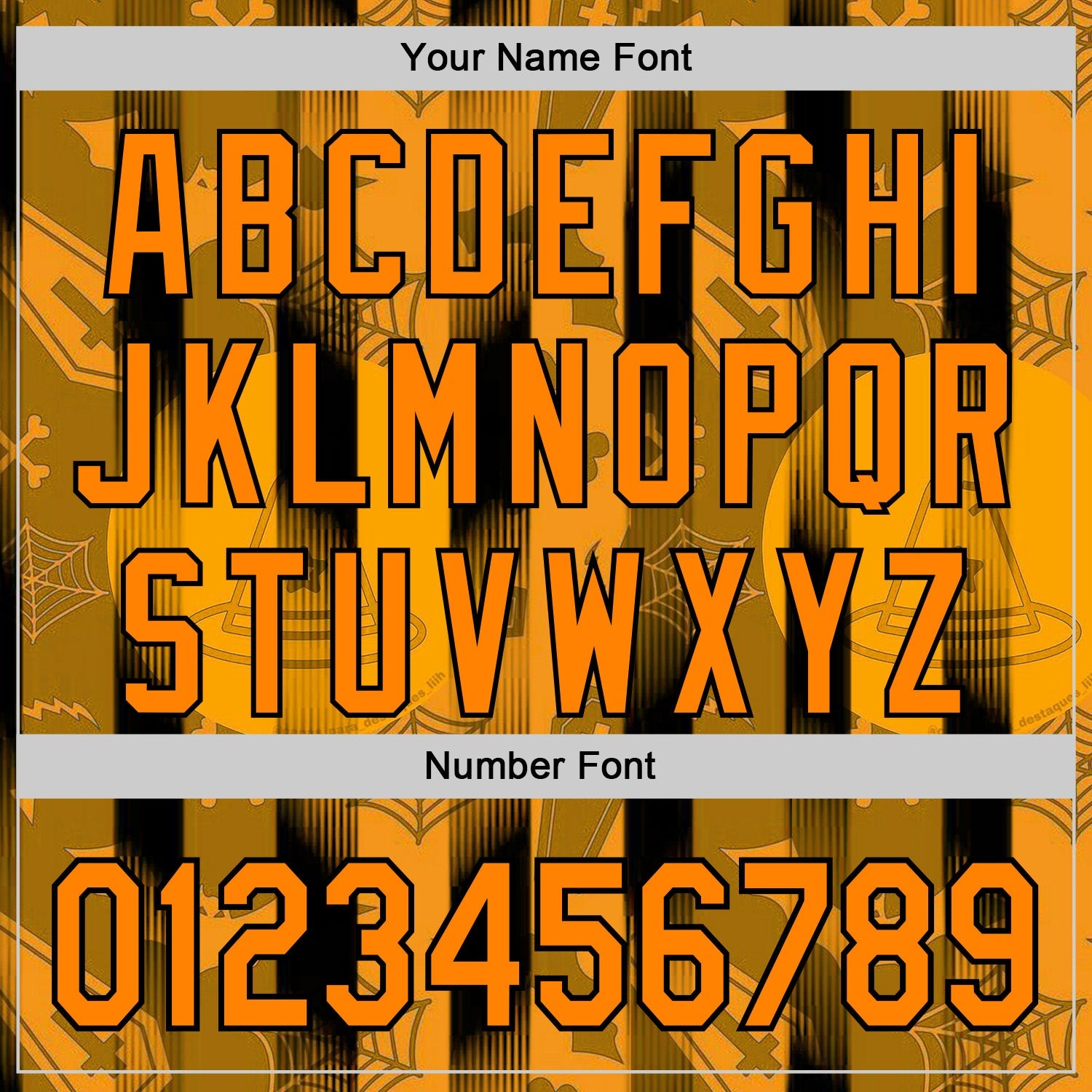 Custom Orange Bay Orange-Black 3D Halloween Spooky Pumpkin Stripe Authentic Baseball Jersey