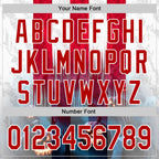 Custom Red Blue-White 3D Halloween Spooky Pumpkin Stripe Authentic Baseball Jersey