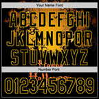 Custom Yellow Black 3D Halloween Spooky Pumpkin Authentic Baseball Jersey