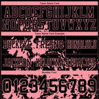 Custom Black Medium Pink 3D Pattern Splash Authentic Football Jersey