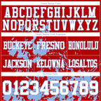 Custom Red White-Light Blue 3D Pattern Splash Authentic Football Jersey