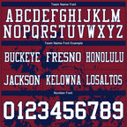 Custom Crimson White-Navy 3D Pattern Splash Authentic Football Jersey