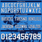 Custom Powder Blue White-Navy 3D Pattern Splash Authentic Football Jersey