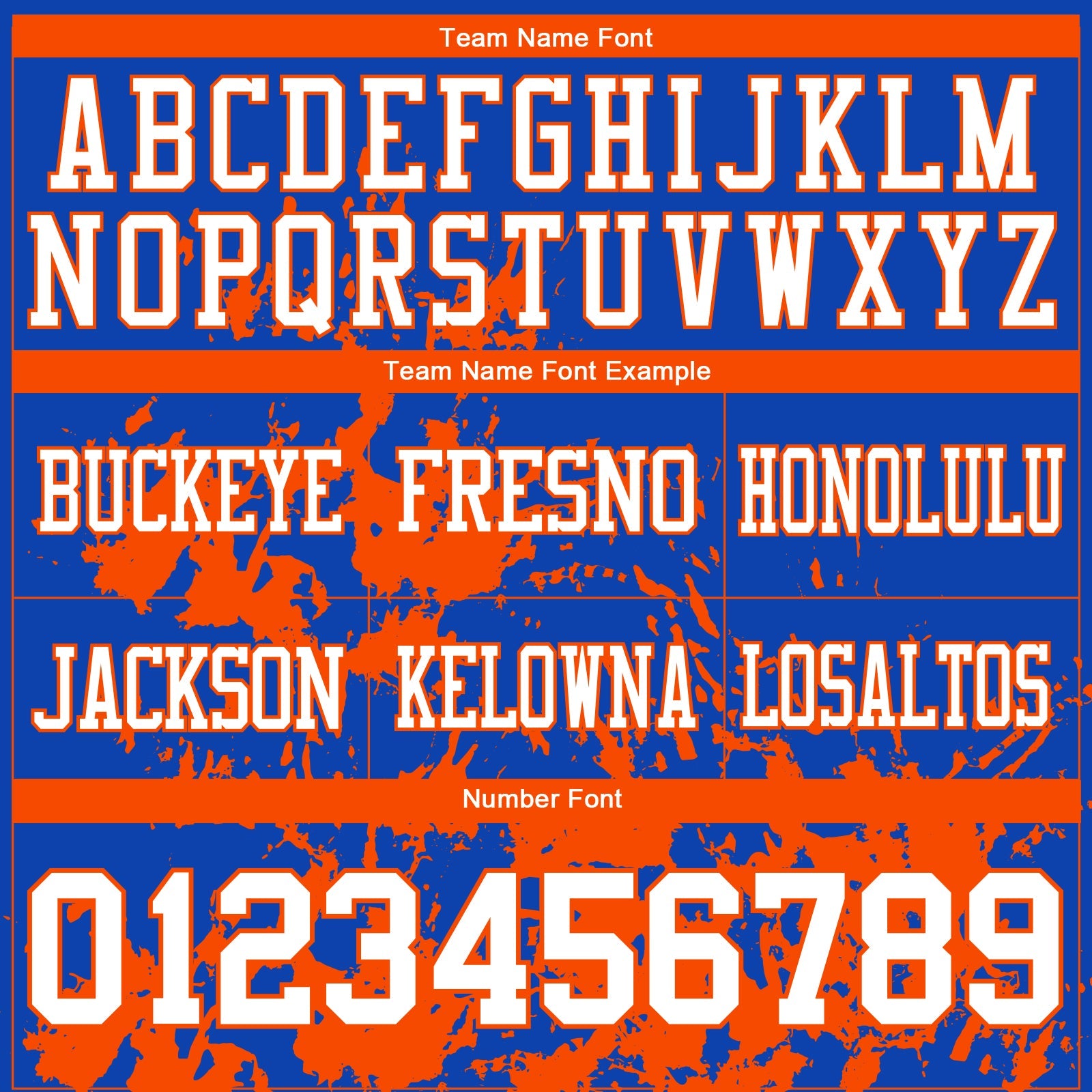 Custom Thunder Blue White-Orange 3D Pattern Splash Authentic Football Jersey