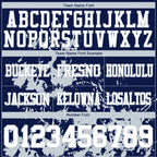Custom Navy White-Silver 3D Pattern Splash Authentic Football Jersey