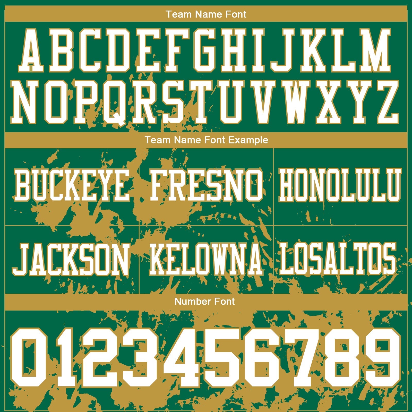 Custom Kelly Green White-Old Gold 3D Pattern Splash Authentic Football Jersey