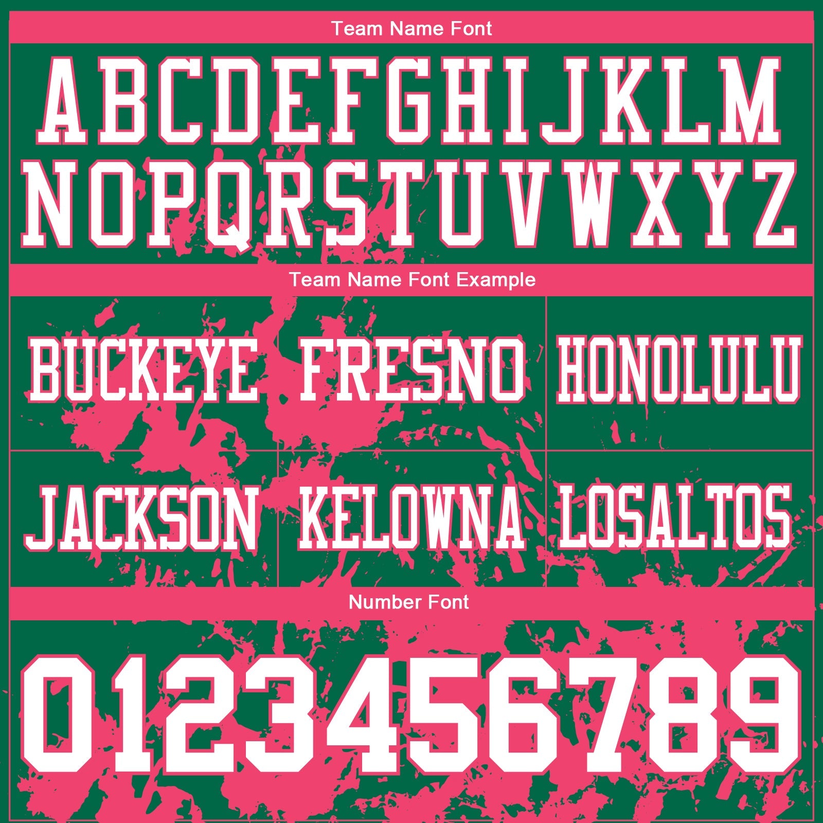 Custom Kelly Green White-Neon Pink 3D Pattern Splash Authentic Football Jersey