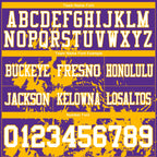 Custom Purple White-Gold 3D Pattern Splash Authentic Football Jersey