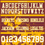 Custom Burgundy White-Gold 3D Pattern Splash Authentic Football Jersey