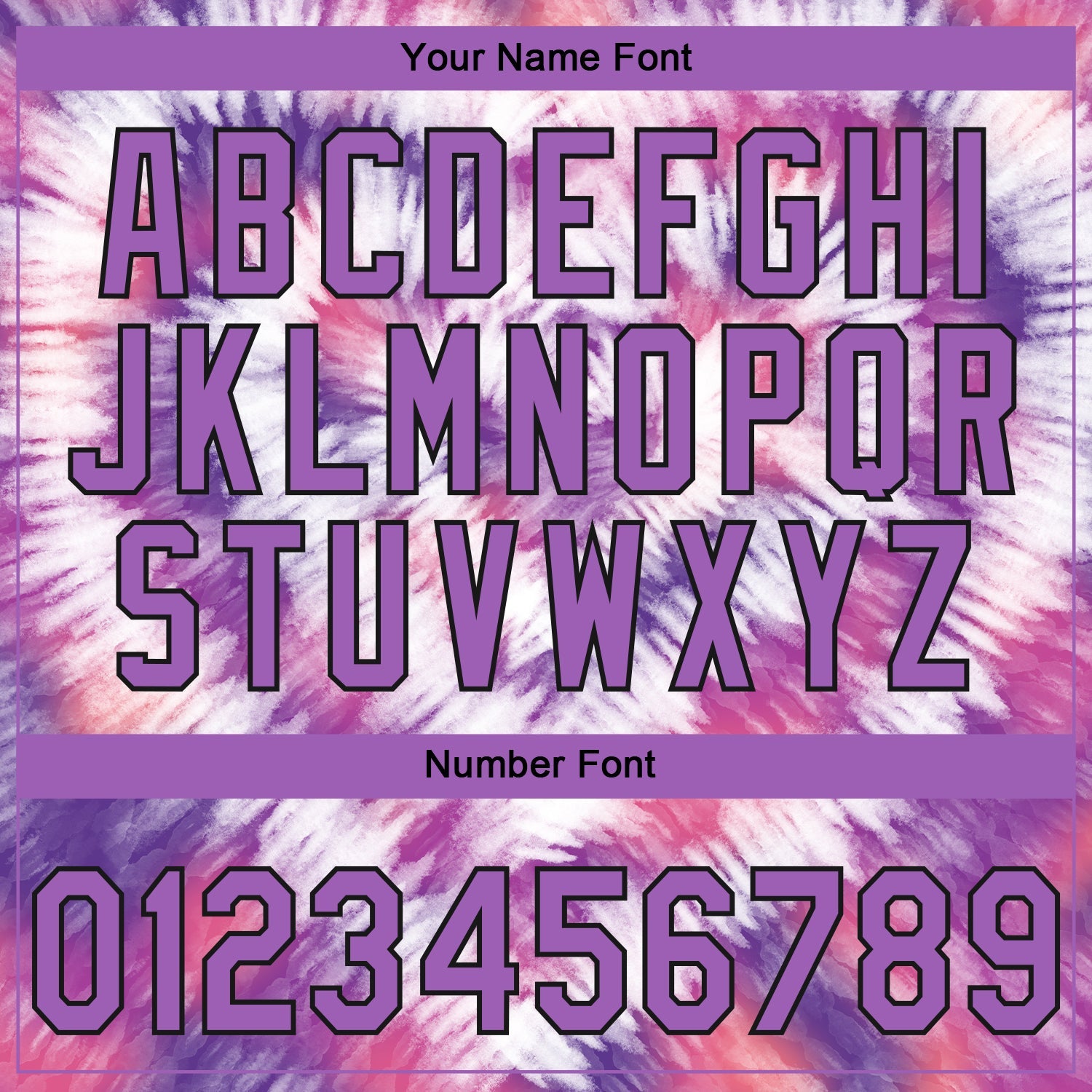 Custom Stitched Tie Dye Medium Purple-Black 3D Sports Pullover Sweatshirt Hoodie