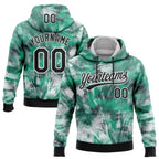 Custom Stitched Tie Dye Black-White 3D Sports Pullover Sweatshirt Hoodie
