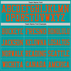 Custom Aqua Aqua-Orange Mesh Authentic Football Jersey