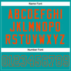 Custom Aqua Aqua-Orange Mesh Authentic Football Jersey