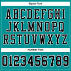 Custom Aqua Black-White Mesh Authentic Football Jersey
