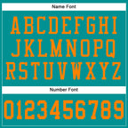 Custom Aqua Bay Orange Mesh Authentic Football Jersey