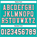 Custom Aqua White-Red Mesh Authentic Football Jersey