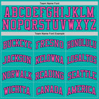 Custom Aqua Pink-Navy Authentic Basketball Jersey