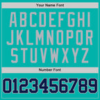 Custom Aqua Navy-Gray Authentic Basketball Jersey