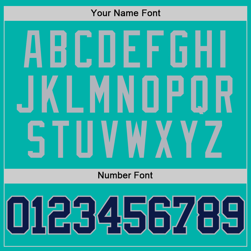 Custom Aqua Navy-Gray Authentic Basketball Jersey