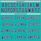 Custom Aqua Navy-White Authentic Basketball Jersey