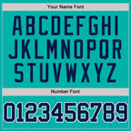 Custom Aqua Navy-White Authentic Basketball Jersey