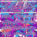 Custom Graffiti Pattern Purple-White Splash Round Neck Sublimation Basketball Suit Jersey