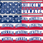 Custom Red Royal-White American Flag Round Neck Sublimation Basketball Suit Jersey
